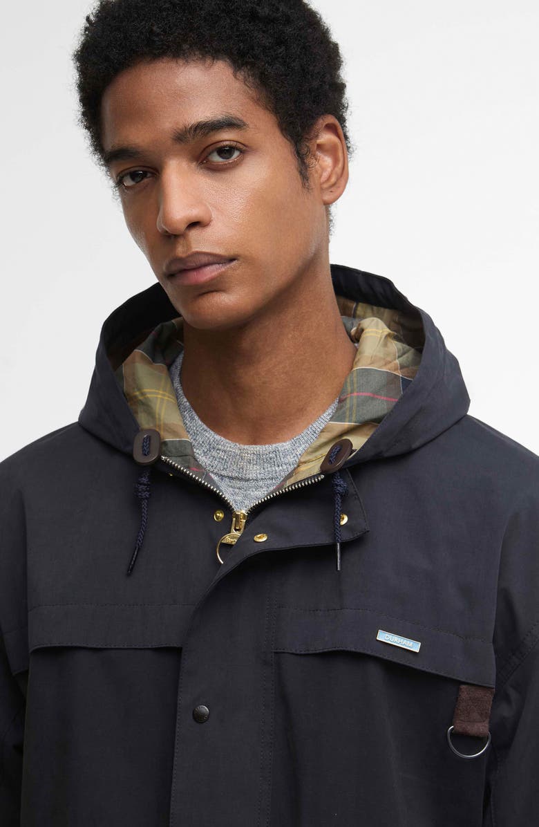 Barbour Icons Durham Waterproof Hooded Raincoat, Alternate, color, Navy