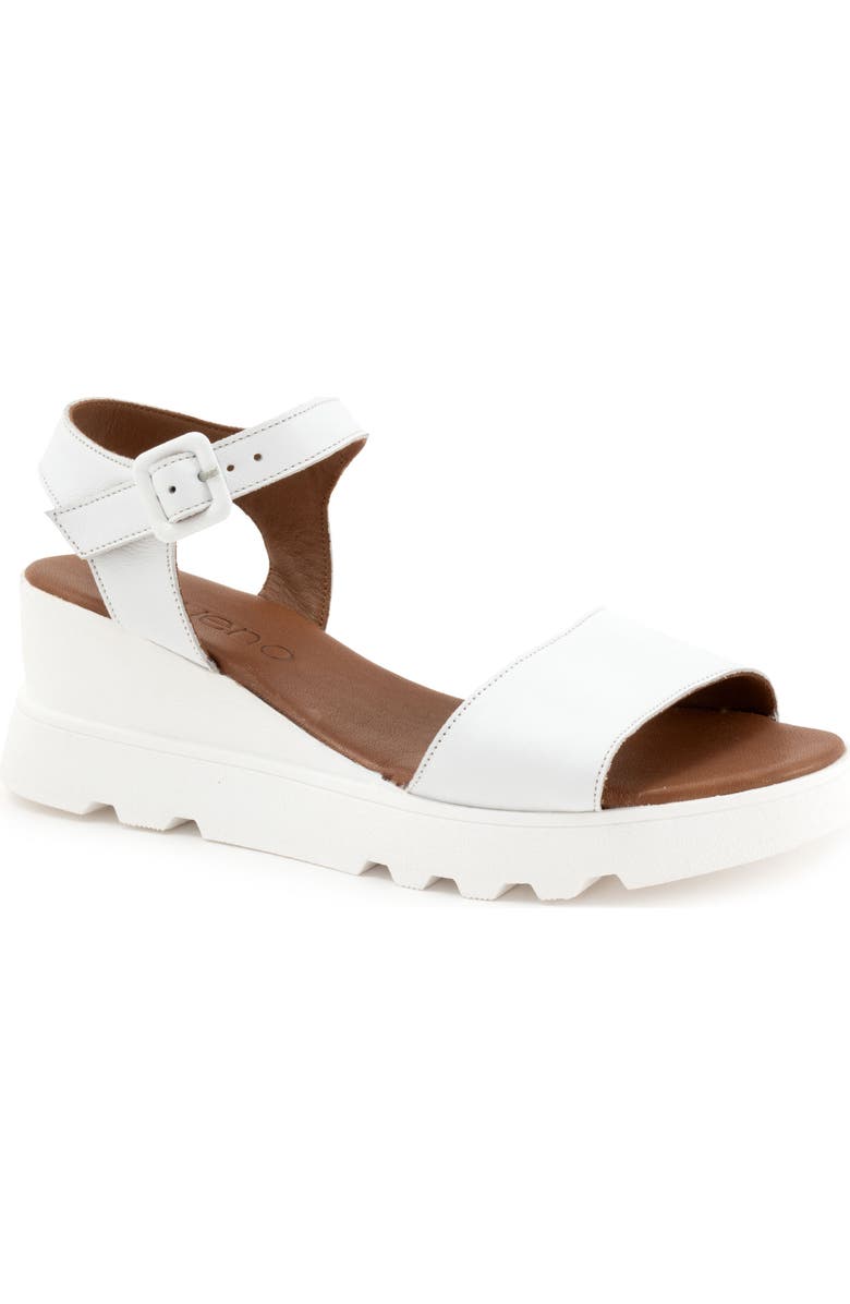 Bueno Giovanna Wedge Sandal, Main, color, White