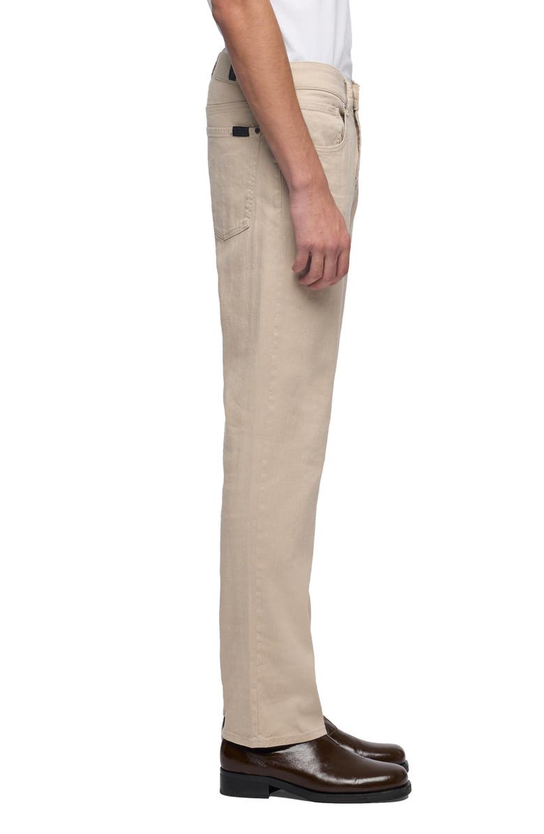 7 For All Mankind The Straight Leg Twill Pants, Alternate, color, Oat