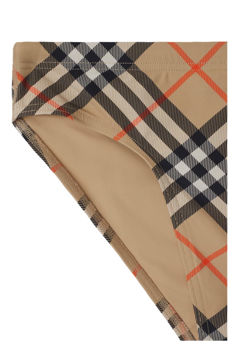 Check Swim Briefs, Alternate, color, Sand beige