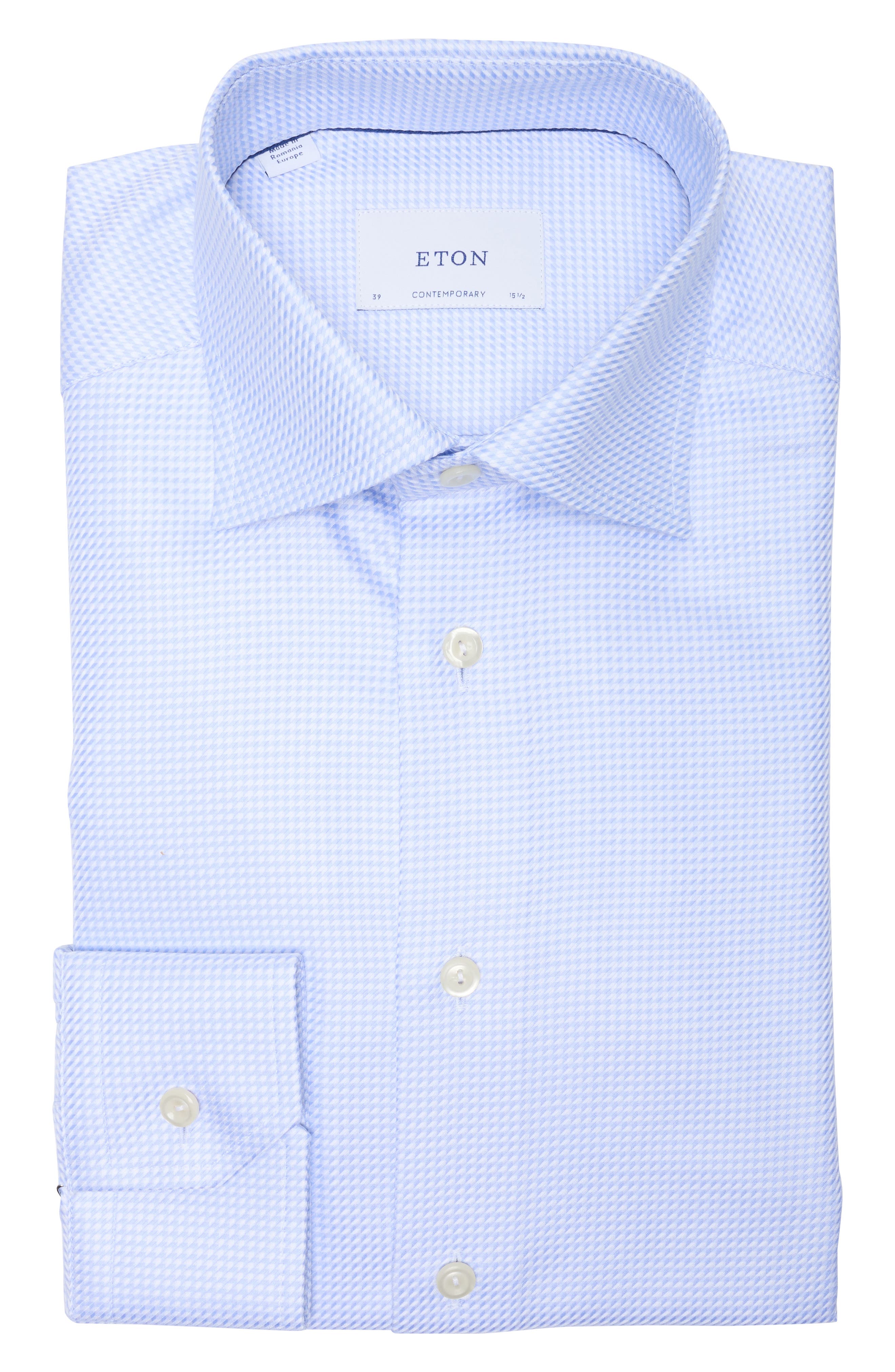 Contemporary Fit Houndstooth Dress Shirt