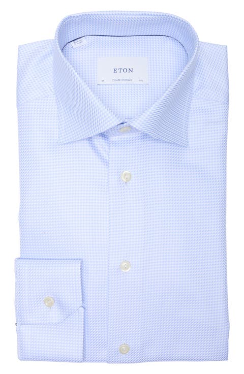 Contemporary Fit Houndstooth Dress Shirt