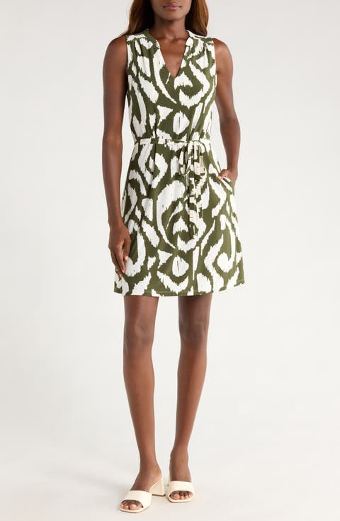Carmela Ikat Print Dress