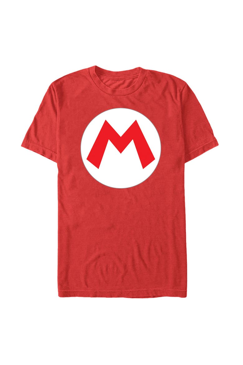 Men's Nintendo Mario Circle Icon  Graphic T-Shirt, Main, color, Red