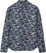 John Varvatos Rodney Abstract Print Modal Button-Up Shirt