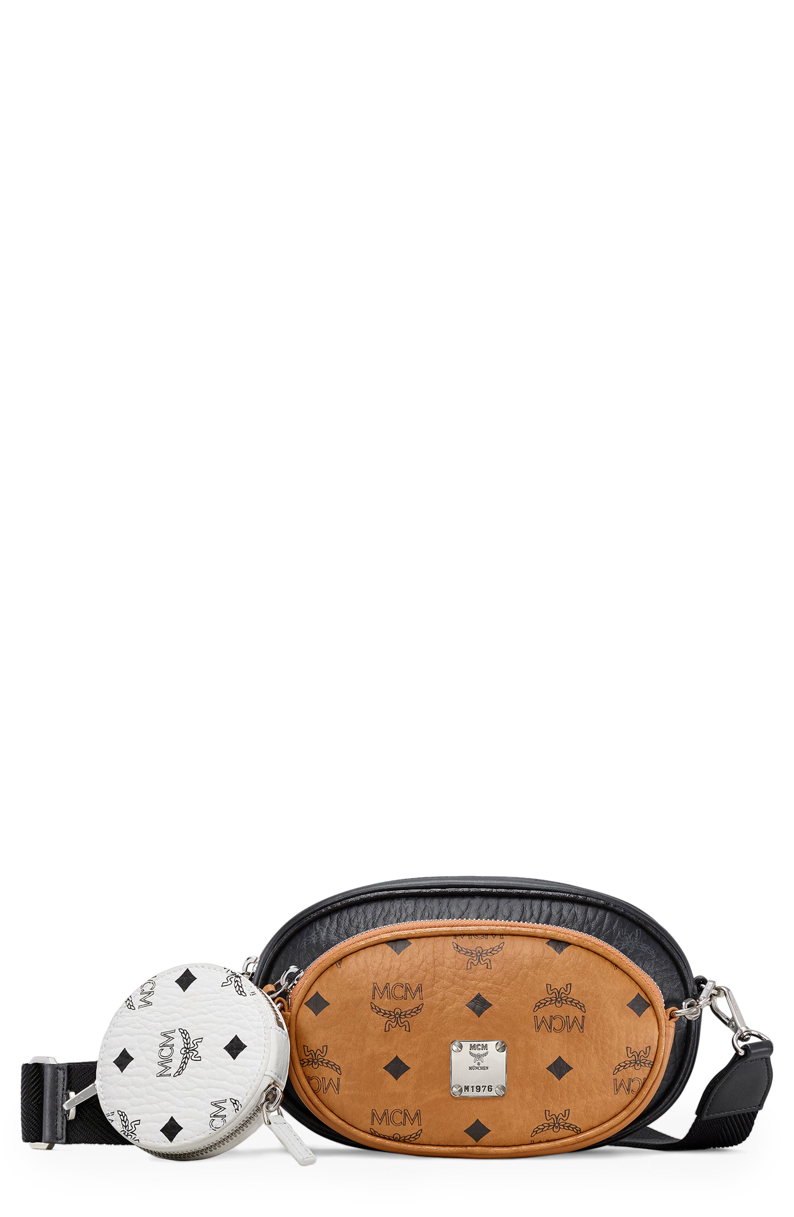 MCM Essential Visetos Original Triple Belt Bag, Main, color, 