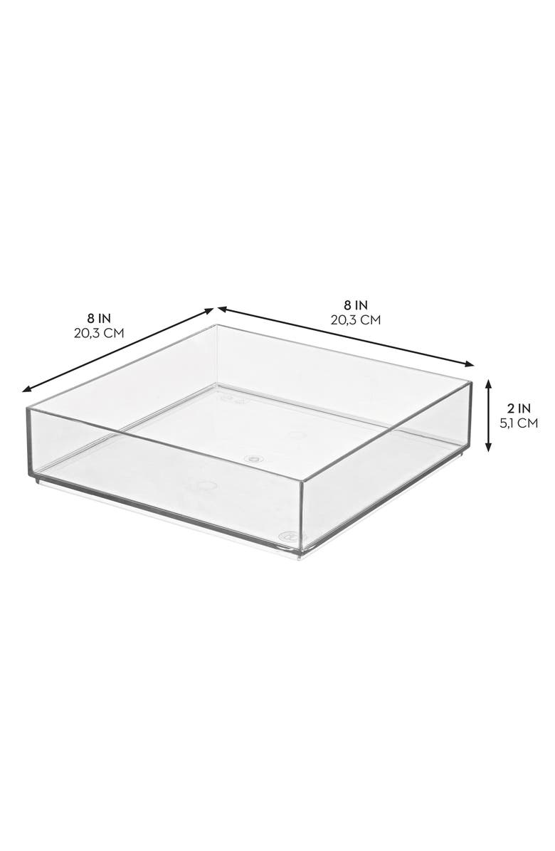 iDesign Plastic Makeup Drawer Organizer Tray - Set of 4 - Clear, Alternate, color, Clear