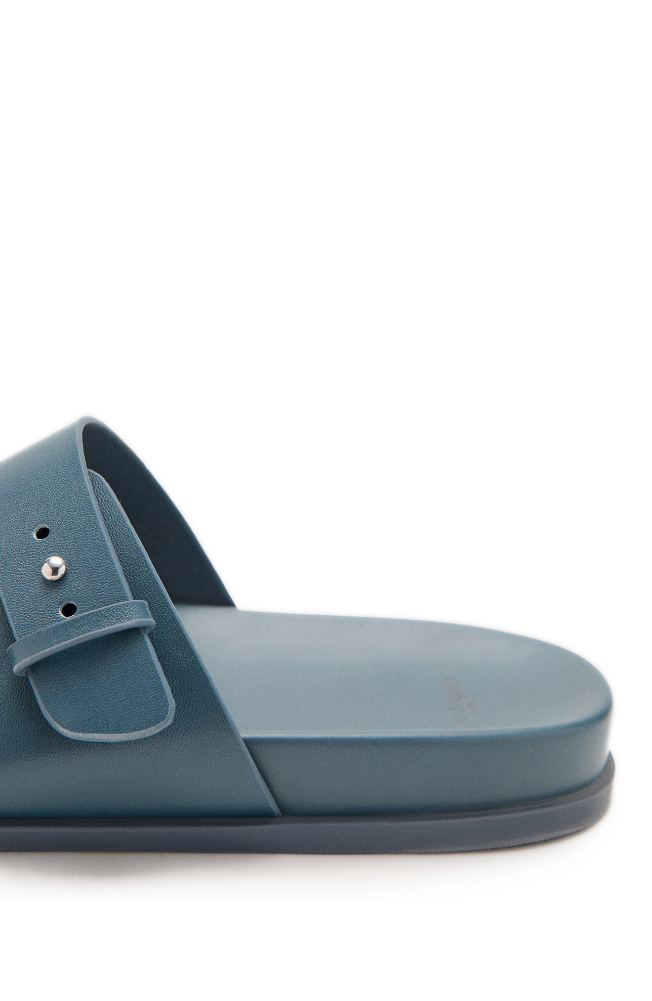 MANGO Double Buckle Sandal, Alternate, color, Blue