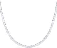HauteCarat Lab Created Diamond Tennis Necklace