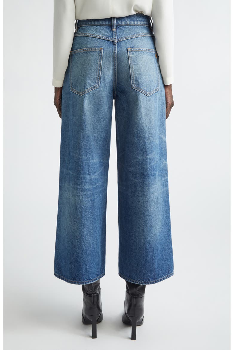 High Waist Wide Leg Jeans, Alternate, color, BLUE DENIM