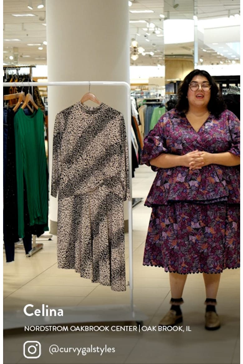 Draped Long Sleeve Midi Dress video