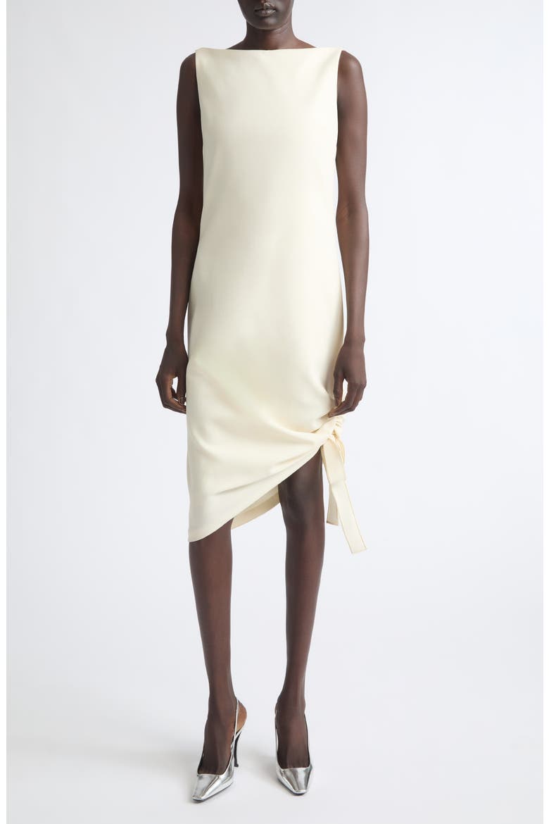 Asymmetrical Boatneck Sheath Dress, Main, color, IVORY