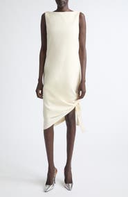 Carolina Herrera Asymmetrical Boatneck Sheath Dress