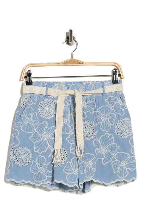 Eyelet Embroidered Shorts