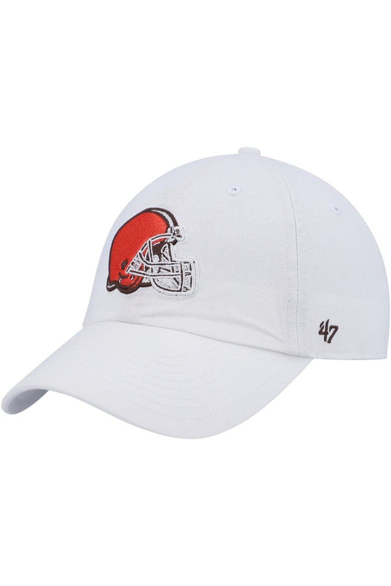 Women's '47 White Cleveland Browns Clean Up Adjustable Hat, Main, color, White