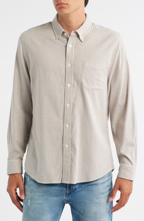 Rails Vance Stripe Cotton Blend Button-down Shirt In Neutral