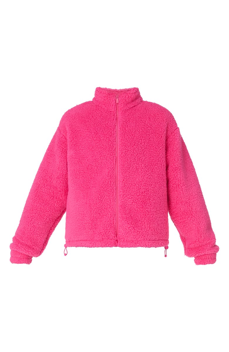 Sweaty Betty Canyon Front Zip High Pile Fleece Jacket, Alternate, color, Beet Pink