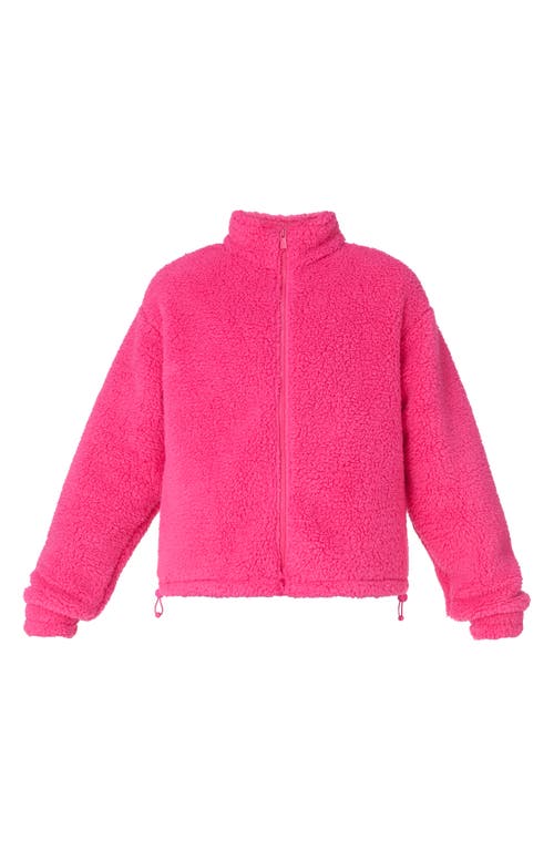 Sweaty Betty Canyon Front Zip High Pile Fleece Jacket In Pink