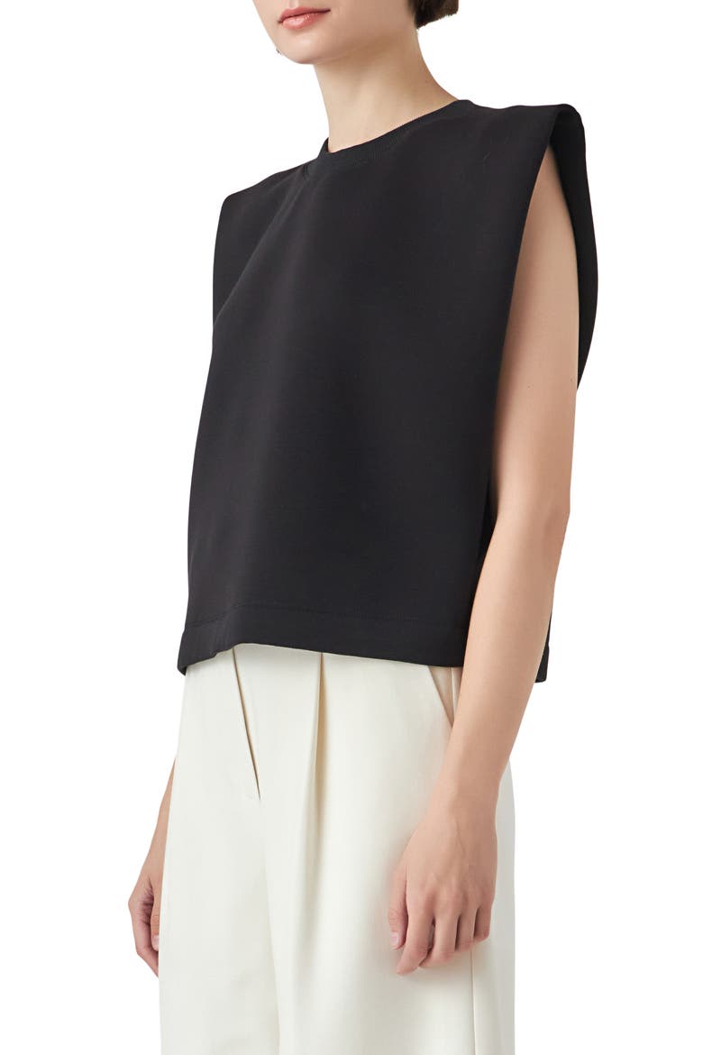 Soft Basic Top, Alternate, color, BLACK