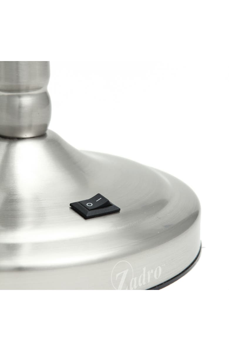 Zadro Lighted Makeup Mirror with 5X/1X Magnifications & Cordless, Alternate, color, Satin Nickel