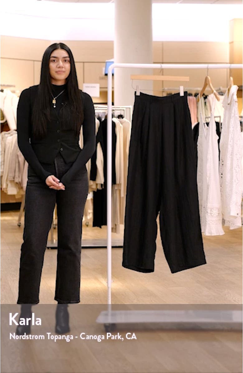 The Getaway High Waist Wide Leg Linen Cover-up Pants, sales video thumbnail