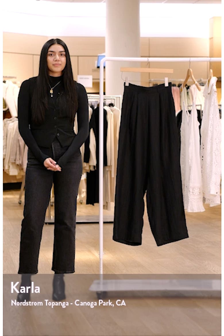 The Getaway High Waist Wide Leg Linen Cover-up Pants video