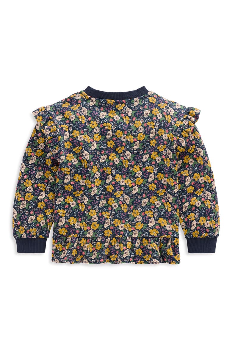 Kids' Frill Sweatshirt, Alternate, color, NAVY FLORAL