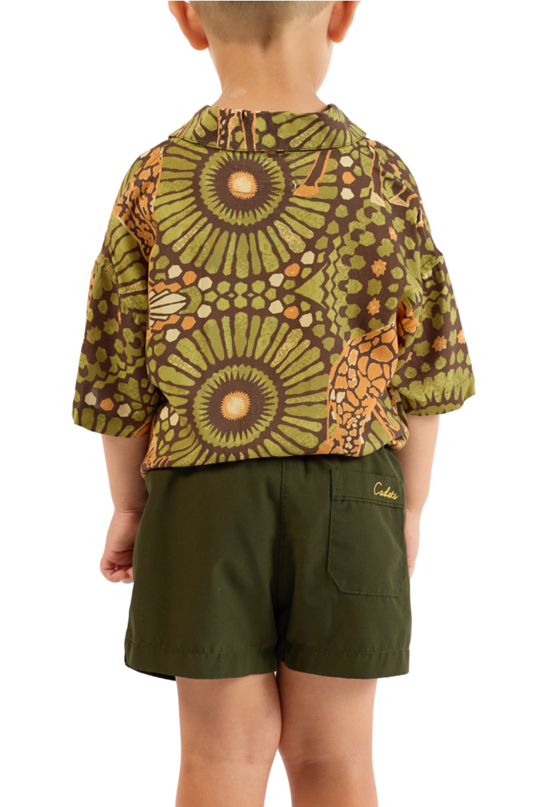 The Africa - Boys Hawaiian Shirt, Alternate, color, Brown
