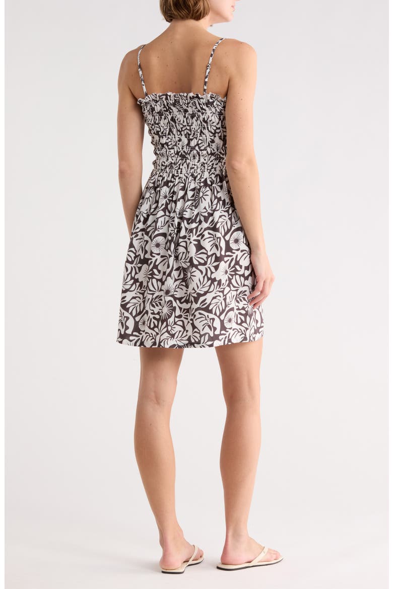 Seaside Breeze Minidress, Alternate, color, BLACK PALMS