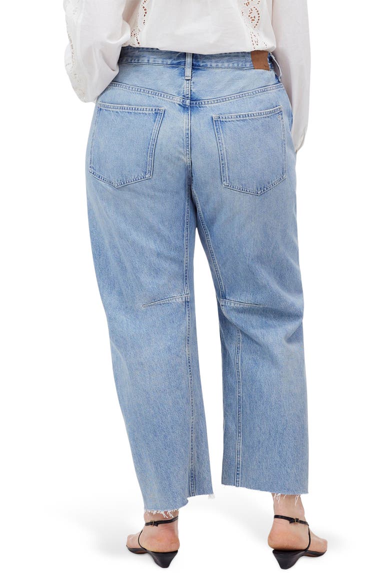 The Darted Barrel Leg Jeans, Alternate, color, EDMONSON WASH