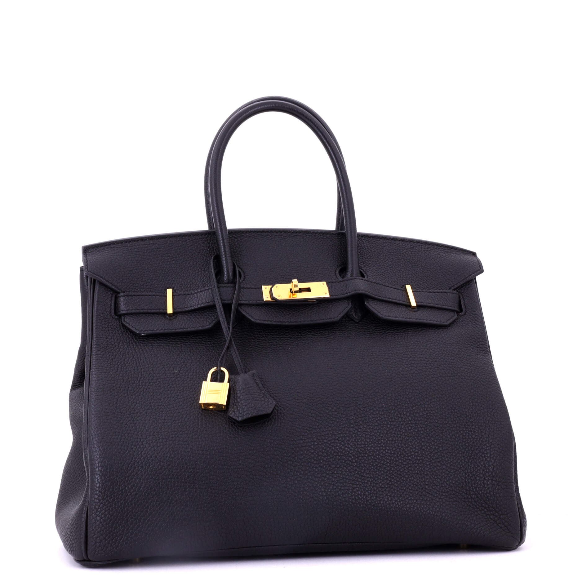 Pre-Owned Hermes Birkin Handbag Black Togo with Gold Hardware 35, Alternate, color, Noir