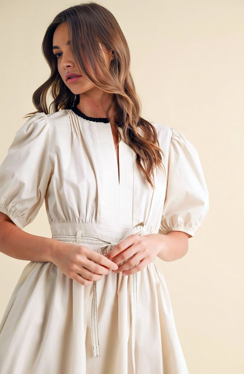 Knit and Lounge Puff Sleeve Mini Dress, Alternate, color, 