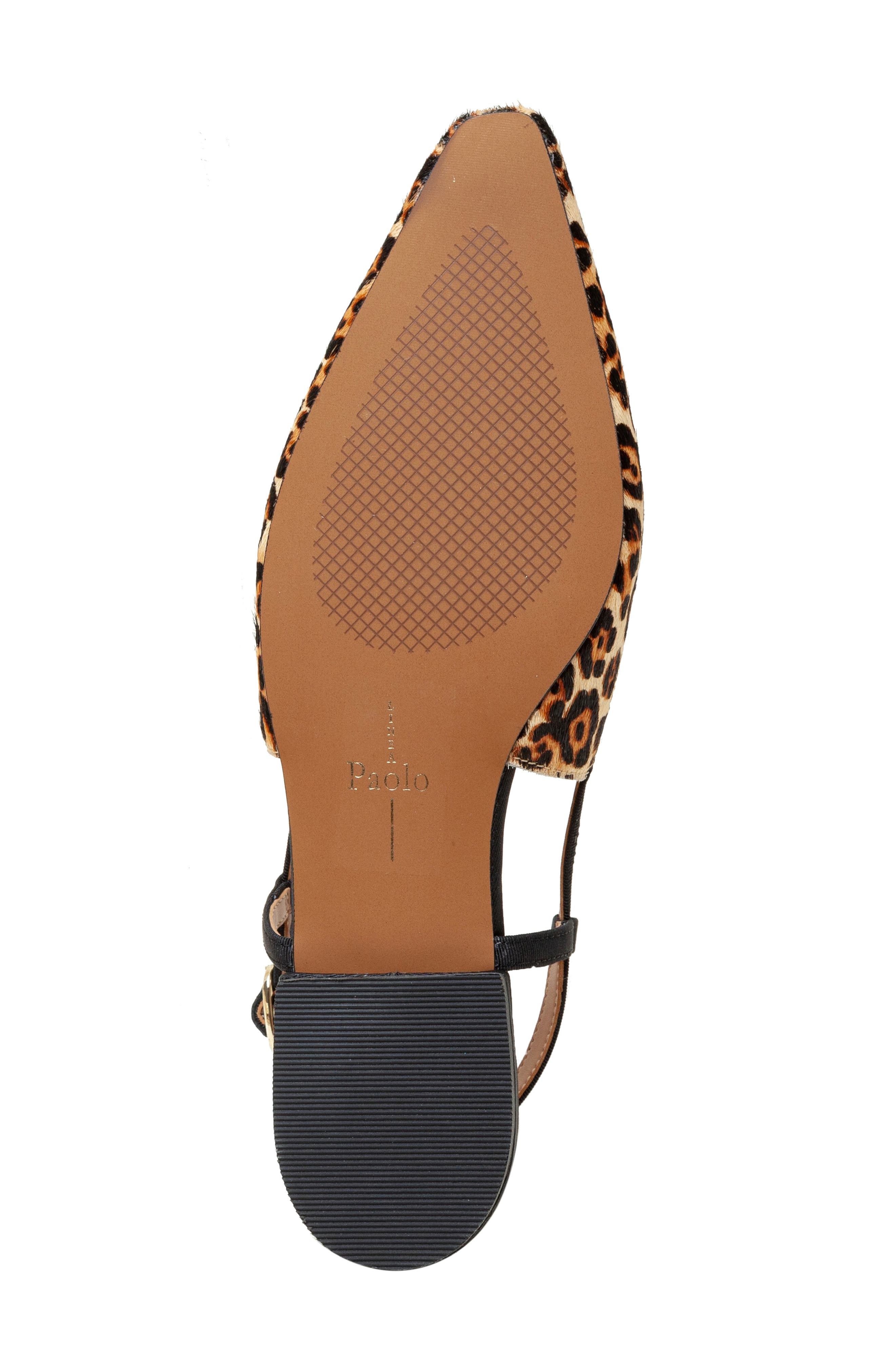 Linea Paolo Cassidy Pointed Toe Slingback Flat, Alternate, color, Tan/ Black