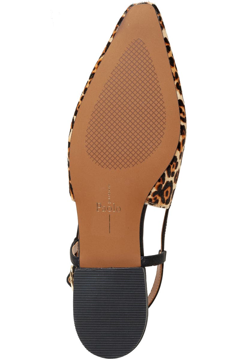 Linea Paolo Cassidy Pointed Toe Slingback Flat, Alternate, color, Tan/ Black