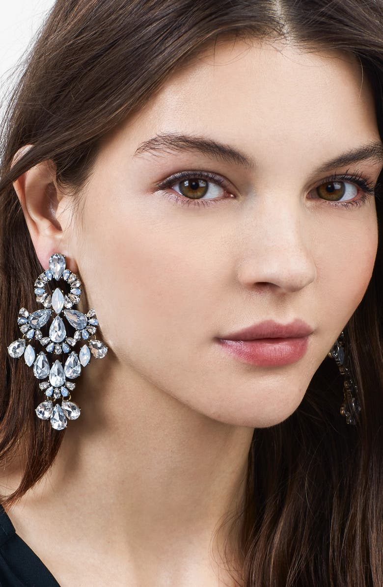 BaubleBar Symphony Crystal Statement Earrings, Alternate, color, 