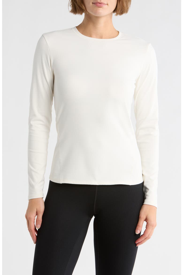 Ultra Lush Zena Fitted Long Sleeve T-Shirts, Main, color, WHITE DOVE