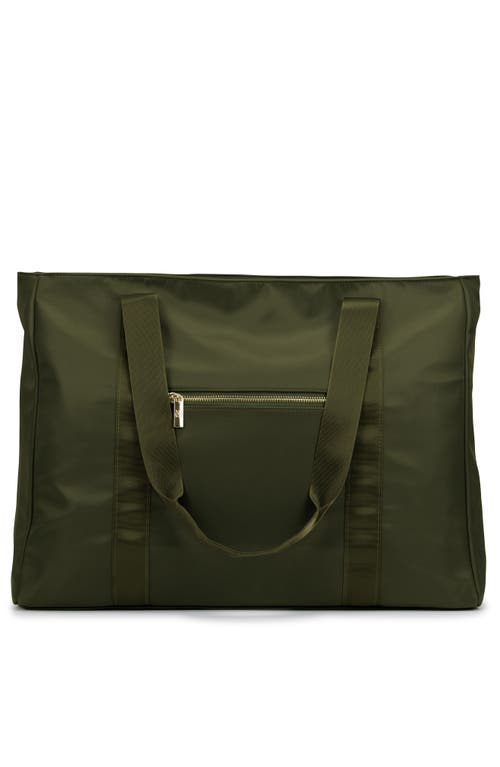 Badgley Mischka Uncomplicated Nylon Weekender Travel Tote Bag In Green