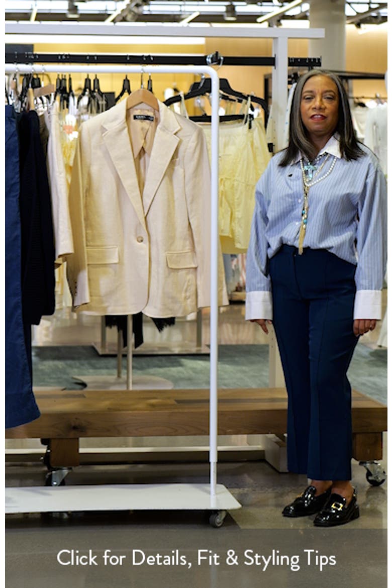 Linen Blend One-Button Blazer video