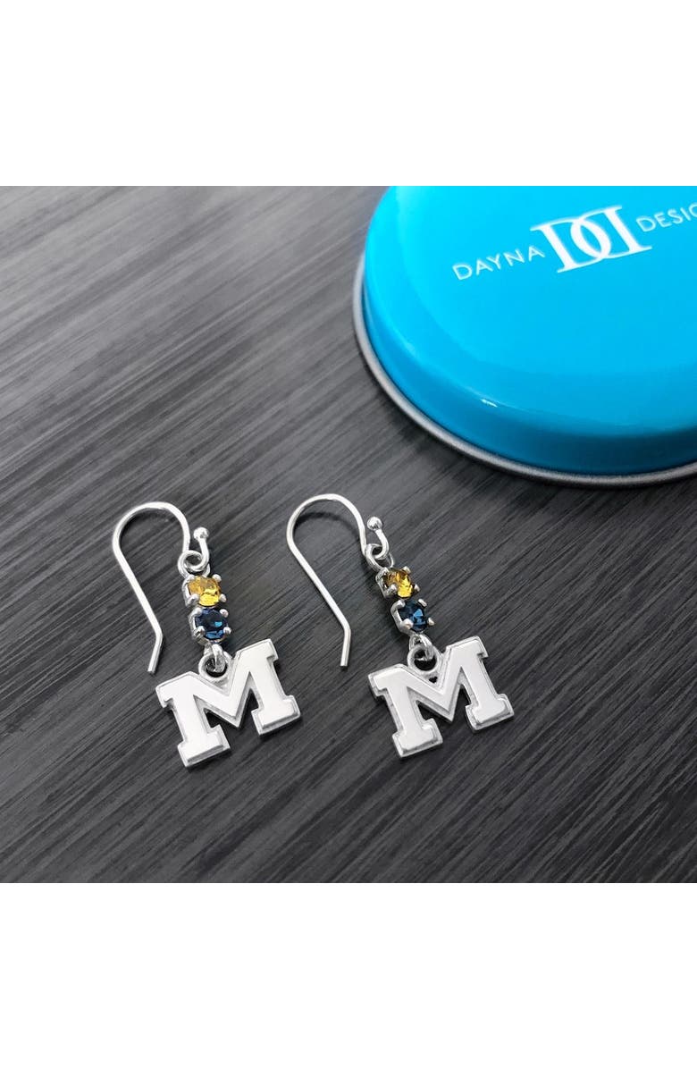 DAYNA DESIGNS Women's Dayna Designs Michigan Wolverines Dangle Crystal Earrings, Alternate, color,