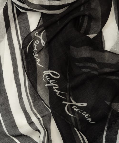 Ralph Lauren Stripe Wrap In Black