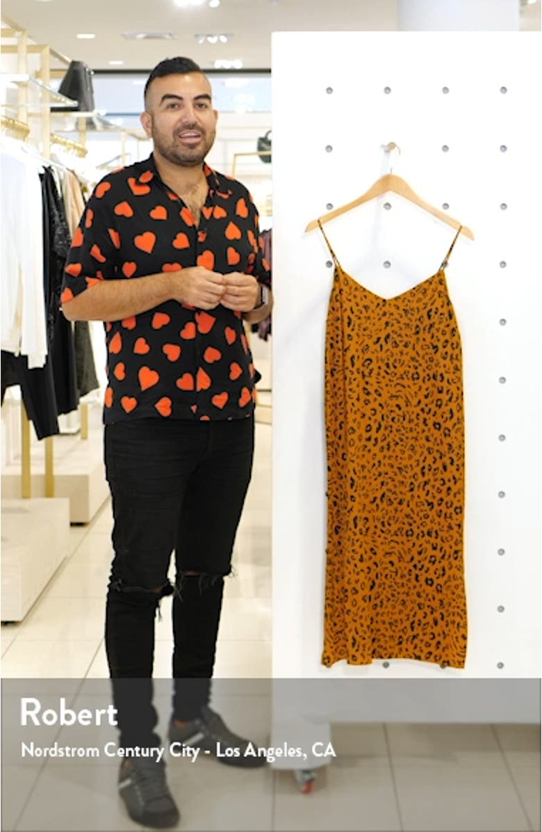 Literal Leopard Silk Side Slit Slipdress, sales video thumbnail