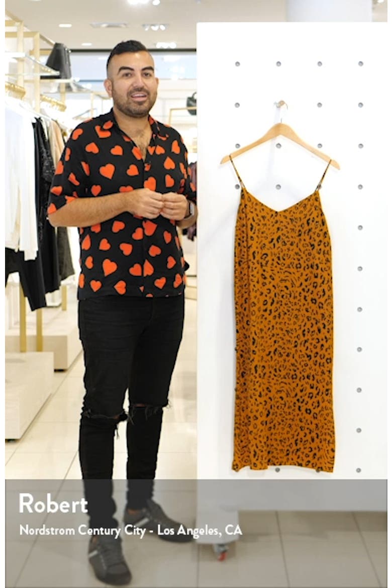 Literal Leopard Silk Side Slit Slipdress video