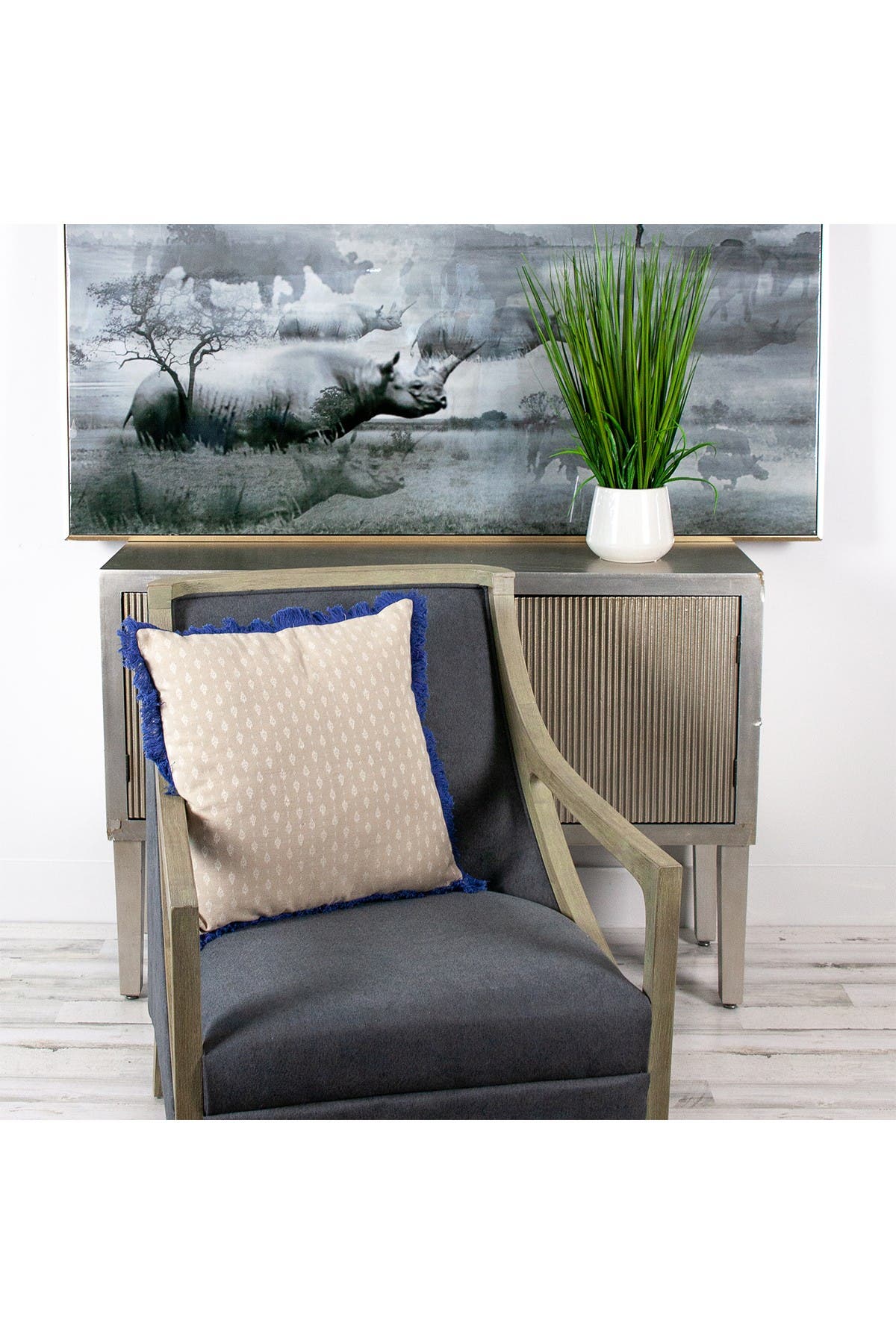 Grace Transitional Beige/Cream Throw Pillow