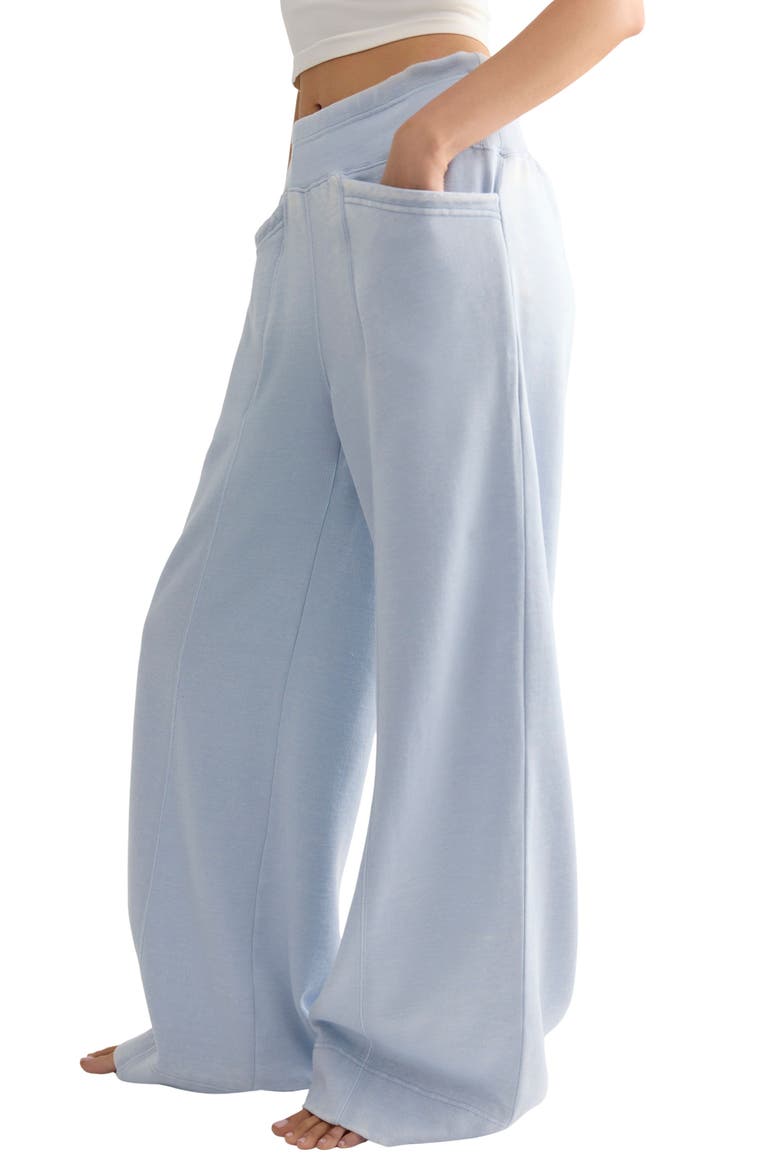 Intimately FP Slow It Down Wide Leg Pants, Alternate, color, ICE SKATING