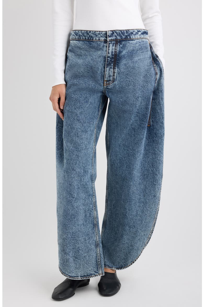 Petal Leg Jeans, Main, color, BLEU NEIGE