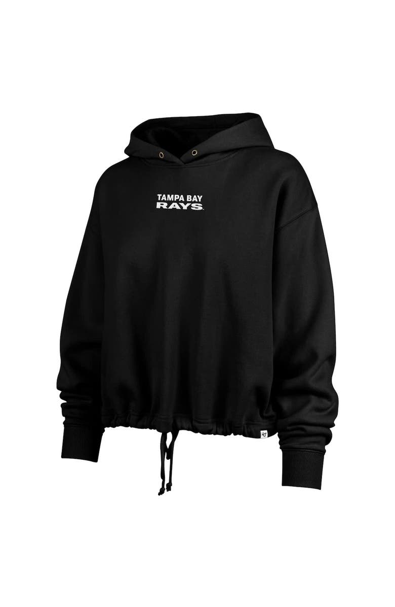 '47 Women's '47  Black Tampa Bay Rays City Connect Venice Cropped Pullover Hoodie, Alternate, color, Black