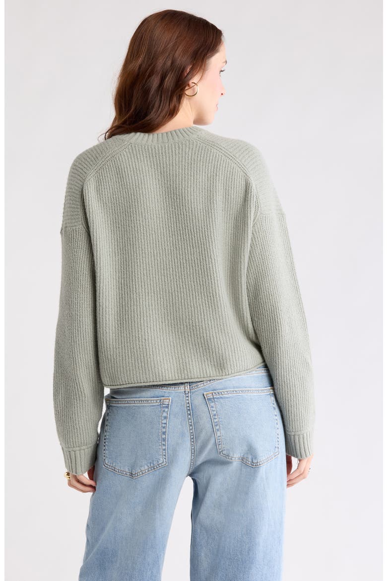 Cozy Crew Pullover Sweater, Alternate, color, GREEN HALO