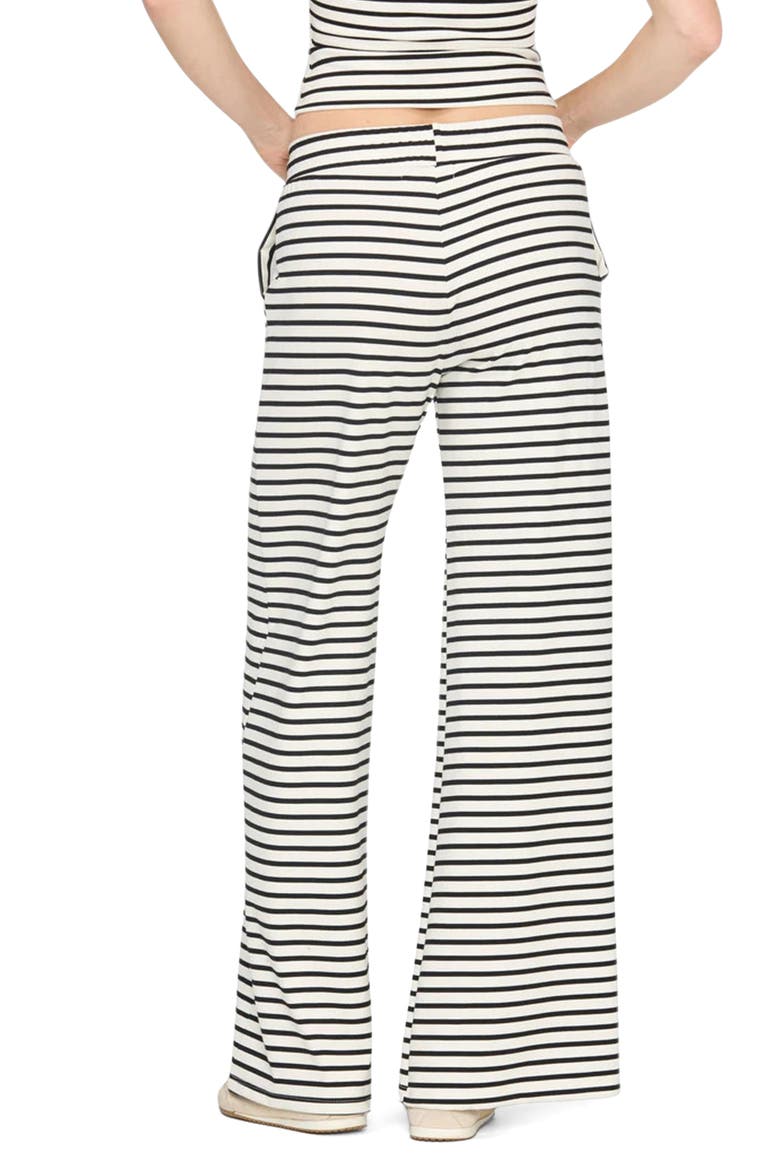 Thea Striped Wide Leg Pants, Alternate, color, IVORY/ BLACK