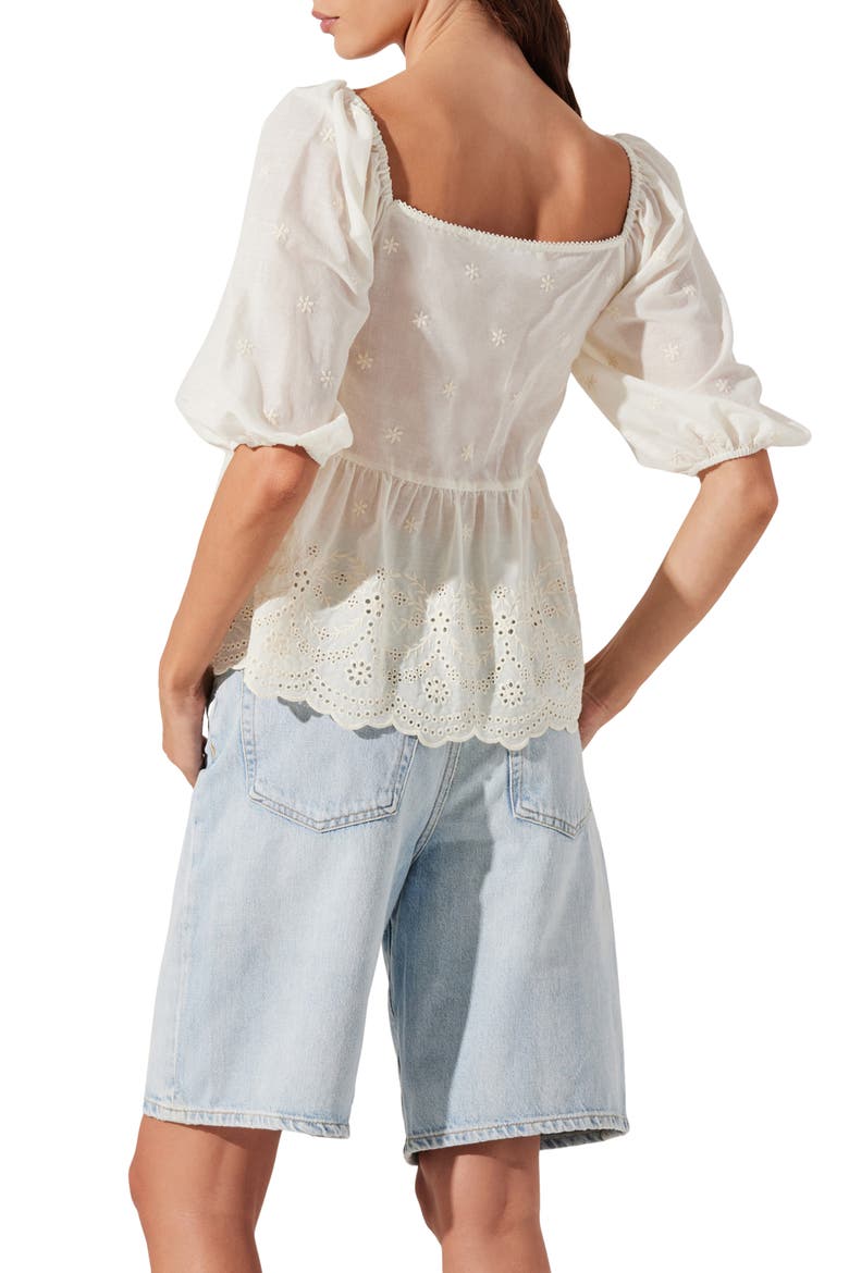 Ezmae Tie Front Top, Alternate, color, CREAM