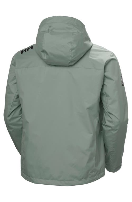 Helly Hansen Hooded Crew 2.0 Waterproof Midlayer Sailing Jacket In Grey Cactus